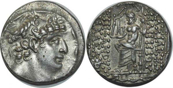 Ancient Royaume Seleucide Philadelphe 93-83 tétradrachme syrien silver AU