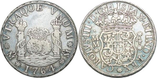 Mexico Charles III 4 Reales 1764 -MM Mexico City Silver 