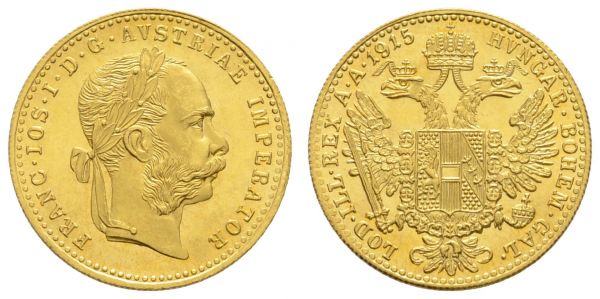 ab 1800 Österreich Franz Joseph, 1848-1916 Dukat 1915  K.M. 2267 st-