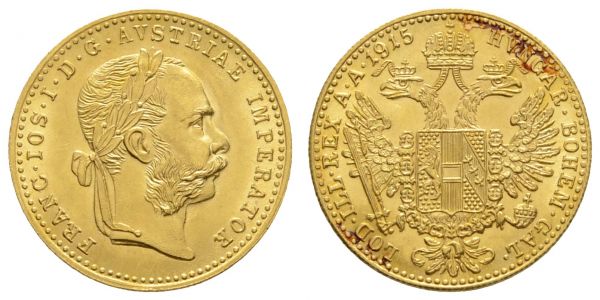 ab 1800 Österreich Franz Joseph, 1848-1916 Dukat 1915 Wien  K.M. 2267 Fried. 494 J. 344 Schl. 579 st