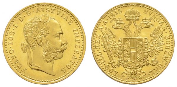 ab 1800 Österreich Franz Joseph, 1848-1916 Dukat 1915 Wien  K.M. 2267 Fried. 494 selten PL