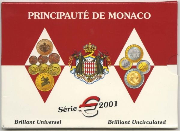 Euroländer Monaco Rainier III. 1949-2005 KMS 2001  EM MO-S1 st