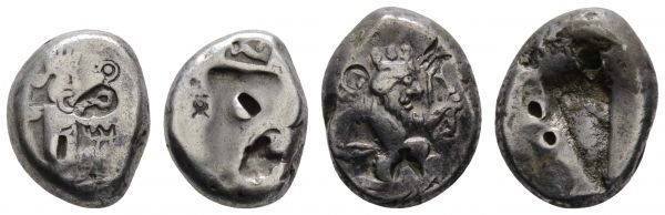 Orient Achaimeniden, Königreich  AR Siglos 2 Exemplare, 5.45 und 5.37 g, Punzen