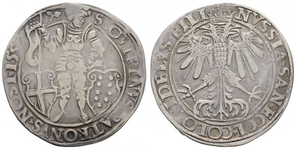 bis 1799 Neuss Stadt Taler 1557 stehender Quirinus  Noss 36 Dav. 9593 28.44 g. ss