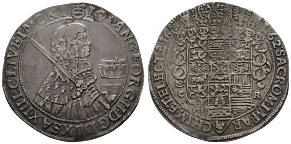 bis 1799 Sachsen Johann Georg II., 1656-1680 Taler 1662 Dresden Erbländischer Taler  Dav. 7617 Schnee 909 C/K 388 29.15 g. ss-vz