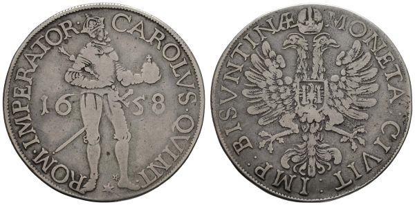 bis 1799 Frankreich-Besançon Karl V., 1658-1667 Taler 1658 Besançon  Dav. 5070 27.35 g. ss-vz