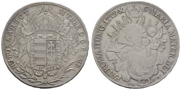 bis 1799 Habsburg Maria Theresia, 1740-1780 Taler 1779 Kremnitz  Dav. 1133 Husz. 1680 Herinek 605 Eypelt. 304 27.84 g. ss