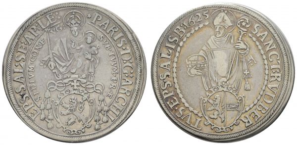 bis 1799 Salzburg Erzbistum Paris Graf von Lodron, 1619-1653 Taler 1625  Zöttl 1476 Dav. 3504 28.43 g. ss