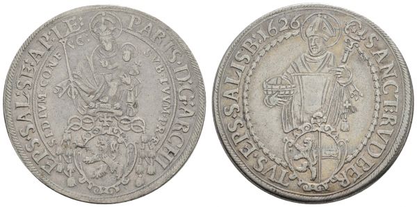 bis 1799 Salzburg Erzbistum Paris Graf von Lodron, 1619-1653 Taler 1626  Zöttl 1477 Dav. 3504 28.48 g. ss