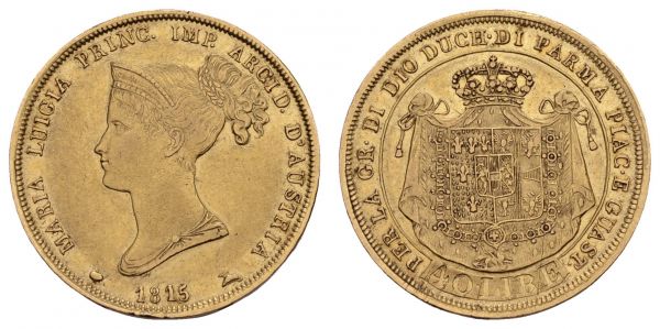 ab 1800 Italien-Parma Maria Louisa, 1815-1847 40 Lire 1815  Fried. 933 Pagani 1 12.86 g. ss/ss-vz