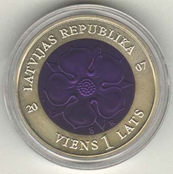 ab 1800 Lettland Republik 1 Lats 2004 Coin of the Time, Ausgabe 2004, 2007 und 2010, Niob, im Originaletui mit Zertifikat  KM 62, 90, 114 st