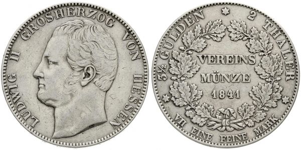 Doppeltaler 1841. sehr schön