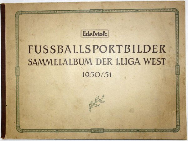 Edelstolz Fussballsportbilder Sammelalbum der 1. Liga West 1950/51. Mit allen Bildern. III