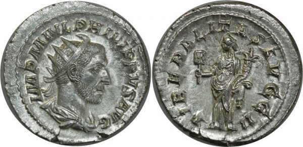 Roman Empire Rare Antoninien Philippe Ier L'Arabe 245 Rome Liberalitas AVGG II FDC 