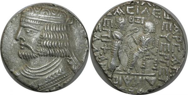 Roman Empire Rare Kings Parthia Vardanes II Circa AD 55-58 Tetradrachm Sele United Kingdomeia Tigris