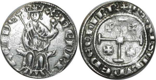 Greek coin Chypre Henri II Gros de Jér United Stateslem Nicosie 1310-1324 Silver 