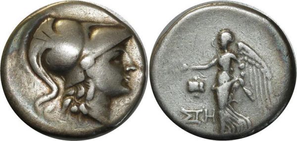 Greek coin Pamphylia Tetradrachme Site Eski Adalia Silver 