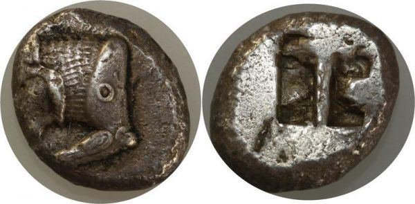 Greek coin Res Rare Grecque Statere Carie Incertaines Statère Protomé Lion Argent