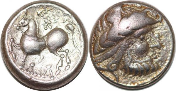 Greek coin Very Rare Celtes Du Danube Tetradrachme Imit Philippe II Barbare Silver