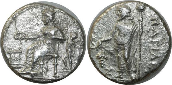 Greek coin Very Rare Cilicie Nagidos c. 374-356 Statère Dionysos Grappe de Raisin