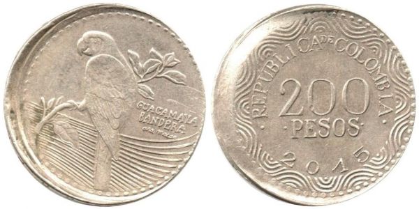 Mint Error 200 Pesos 2015 Uncentered Broadstrike Scarce