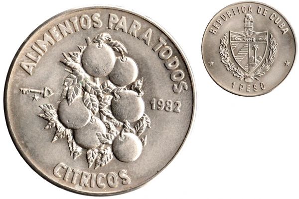 1 Peso 1982 Food for All, Citrics UNC