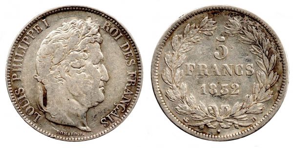 5 Francs 1832 D Lyon