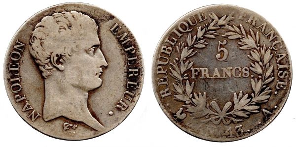 5 Francs AN 13 (1804) A Paris Napoleon I Premier