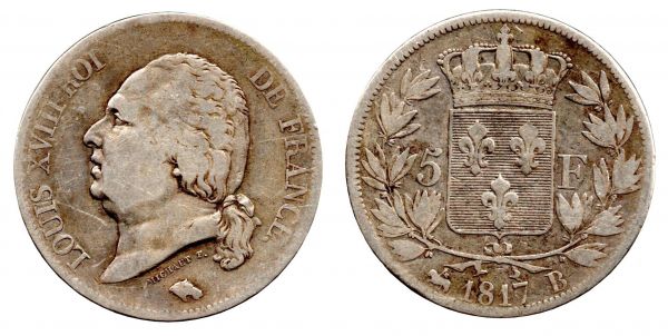 5 Francs 1817 B Strasbourg