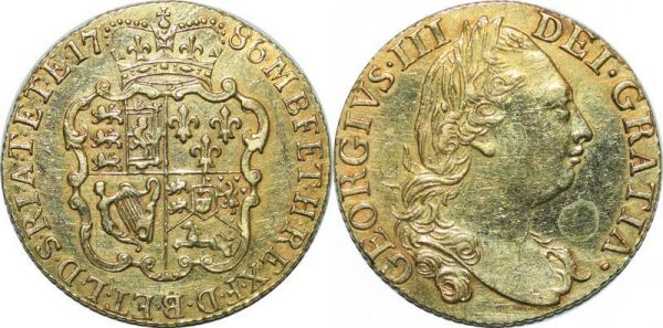 United Kingdom Guinea Georgivs III 1786 Or Gold 