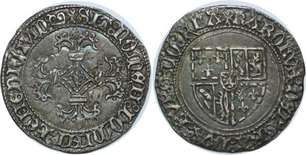 France Brabant Duché Charles le Téméraire 1467-1477 double patard 1468 Louvain 