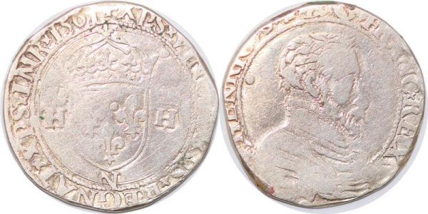 France Teston Henri II 1561 Montpellier Argent Silver