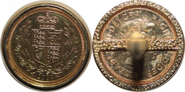 Extra - Ireland Half Sovereign Elizabeth II 2014 Cufflinks (1/2) Or Gold