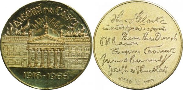 Extra - Ireland Medal Easter Rising Golden Jubilee 2 Oz 1916-1966 Or Gold UNC