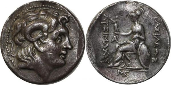 Greek coin Thrace Lysimaque Tétradrachme Lampsaque A 323-281 av.JC