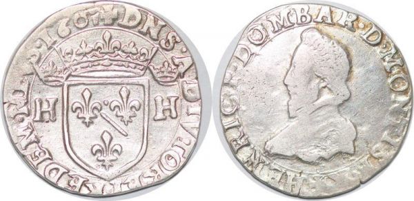 France Principauty Dombes Henri de Montpensier Teston 2e type 1607 Trévoux 