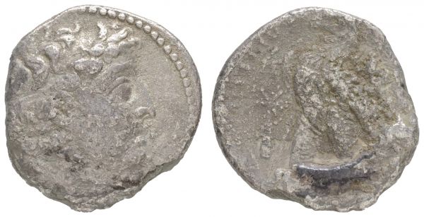 Griechen Syria Demetrios II., 2. Regierung, ca. 130 - 125 v. Chr. AR Tetradrachme 127/126 v.u.Z. Tyre Abplatzungen  Sear 7105 11.62 g. s-ss