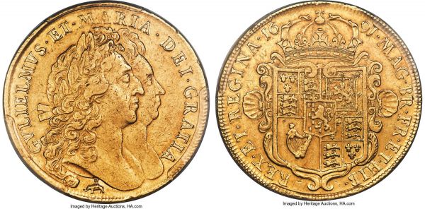 Lot 31079 > William & Mary gold 