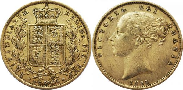 United Kingdom Sovereign Victoria 1851 Or Gold -> Make Offer