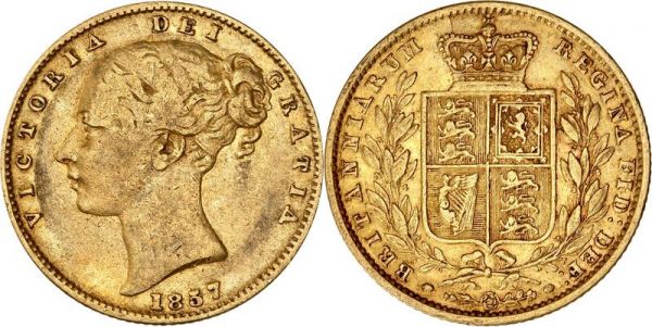 United Kingdom Sovereign Victoria 1857 Or Gold -> Make Offer