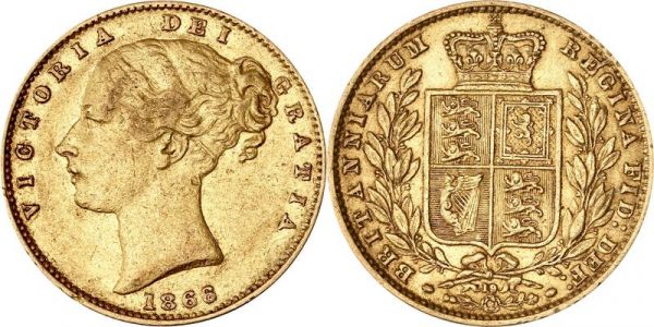 United Kingdom Sovereign Victoria 1866 Or Gold -> Make Offer