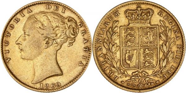 United KingdomSovereign Victoria 1869 Or Gold -> Make Offer