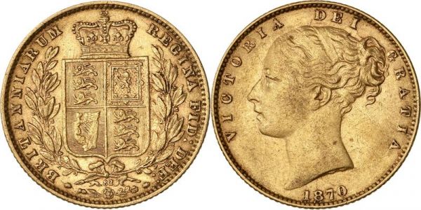 United Kingdom Sovereign Victoria 1870 Or Gold -> Make Offer
