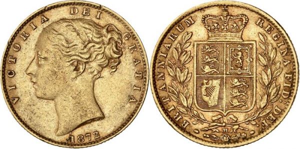 United Kingdom Sovereign Victoria 1872 Or Gold -> Make Offer