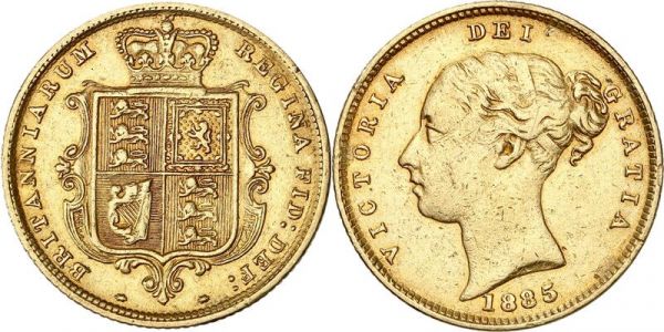 United Kingdom 1/2 Sovereign Victoria 1885 Or Gold -> Make Offer