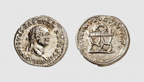 Empire. Titus. Rome. AD 80. AR Denarius (3.23g, 6h). Cohen 318; RIC 25a. Lightly toned. Good very fine. From a private collection, acquired from Tradart, Brussels, 2003
