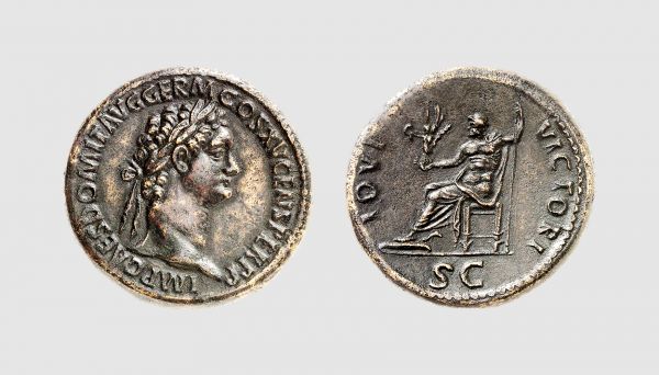 Empire. Domitian. Rome. AD 90-91. Æ Sestertius (26.71g, 6h). Cohen 314; RIC 388. Lovely dark brown patina. Choice extremely fine. From a private collection; Glendining 1989 (9 October) lot 723
