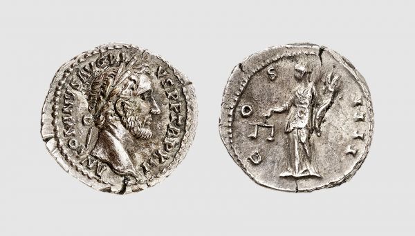 Empire. Antoninus Pius. Rome. AD 148-149. AR Denarius (3.04g, 5h). Cohen 240; RIC 177. Old cabinet tone. Choice extremely fine. From a private collection; Tradart 1993 (3) lot 232; Tkalec 1992 (23 October) lot 265