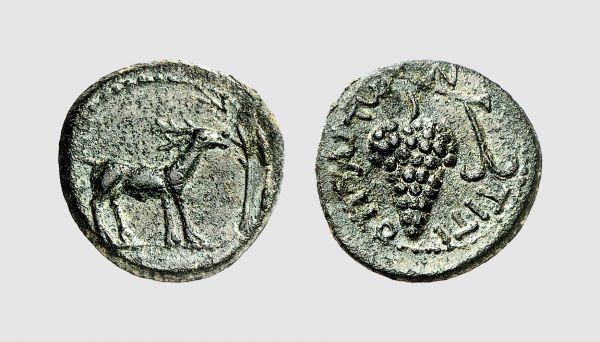 Empire. Cilicia. Titiopolis. Late 2nd century AD. Æ (3.75g, 11h). RPC online -; SNG von Aulock -. Very rare. Lovely light green patina. Good very fine. From a private collection; Tradart 1994 (4) lot 103; Bankhaus Hauck & Aufhäuser 1989 (6) lot 213