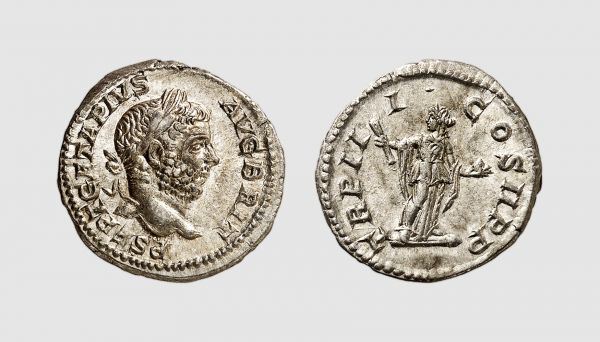 Empire. Geta. Rome. AD 211. AR Denarius (2.95g, 12h). Cohen 200; RIC 81. Old cabinet tone. A lovely coin. Choice extremely fine. From a private collection, acquired from Arnumis (Anne Demeester), Brussels, 2001